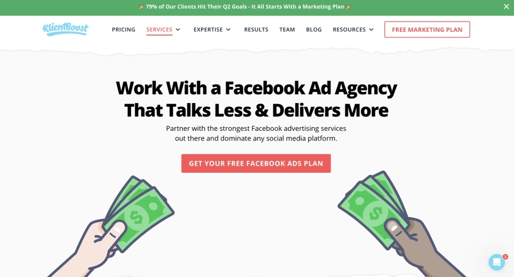 KlientBoost Top Facebook Ads Agency for SaaS