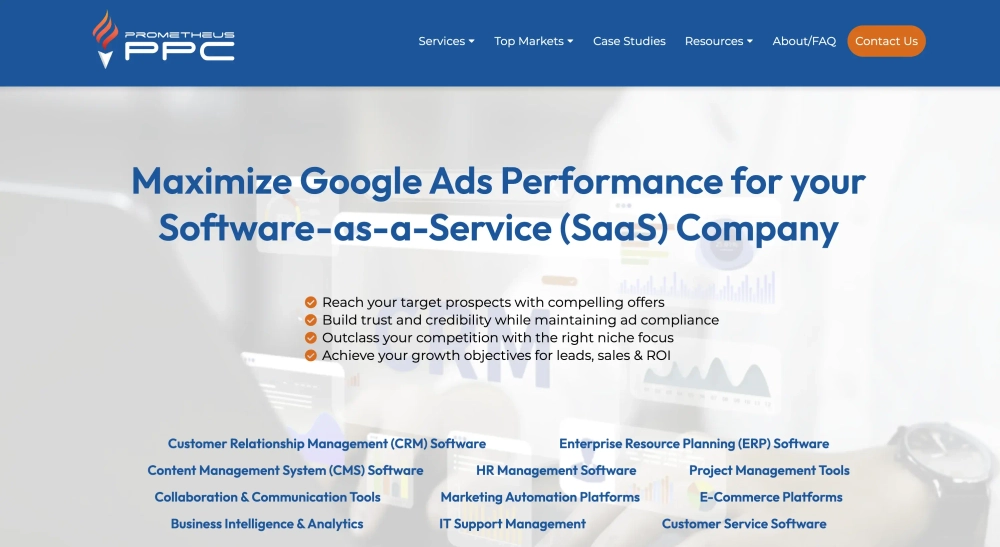 Prometheus Google Ads for SaaS & Technology Brands