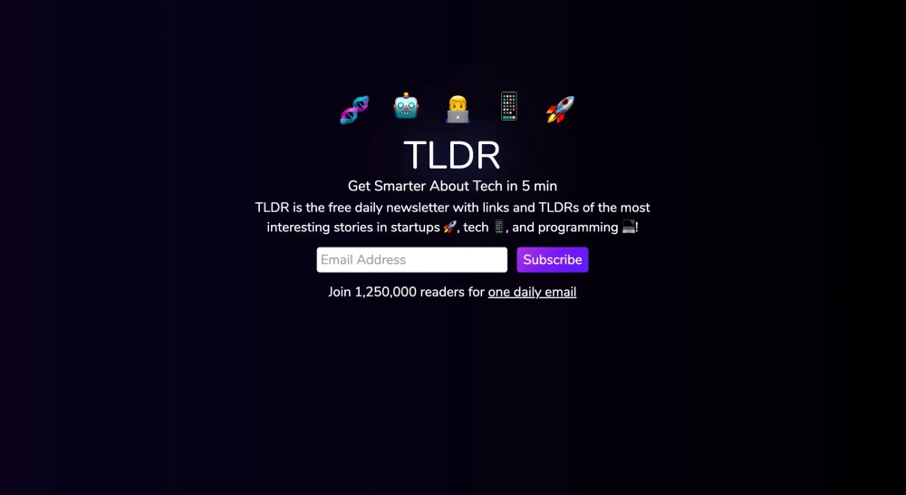 TLDR Top Social Media Newsletters