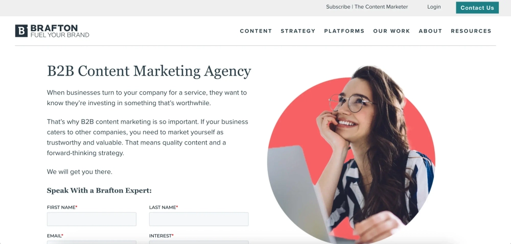 Brafton Top B2B & SaaS Content Marketing Agencies