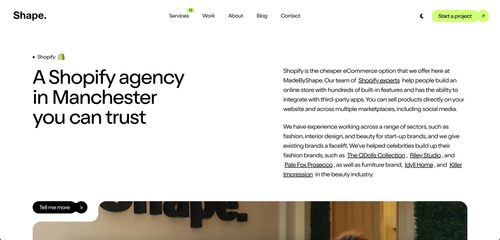 MadeByShape - Ecommerce design and development agency in Manchester