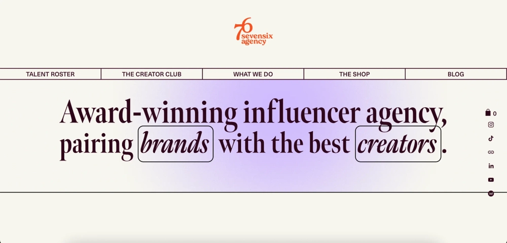 Sevensix Top Influencer Talent Agencies