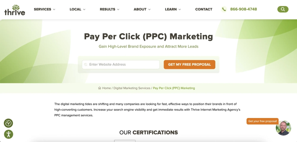 Thrive Agency Top Local Business & SMBs PPC Agencies