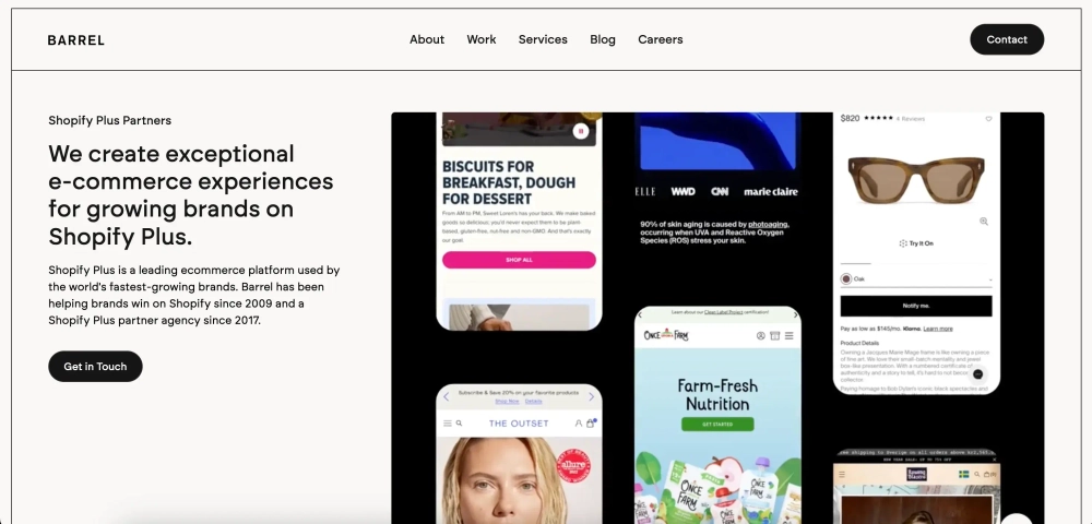 Barrel Top Shopify Plus Agencies