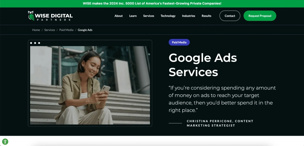 Wise Digital Google Ads for Startups