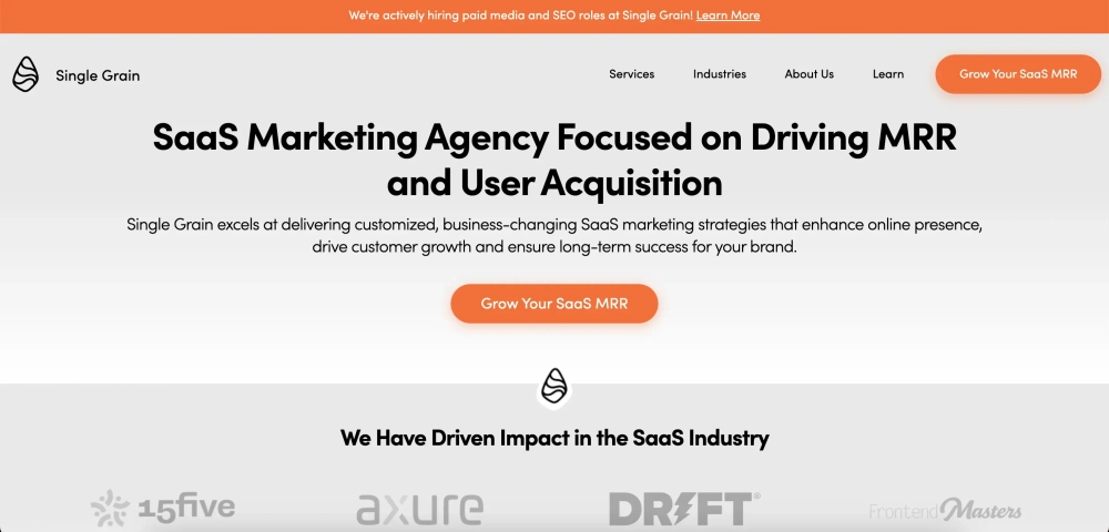 Single Grain Top SaaS Performance Marketing Agencies