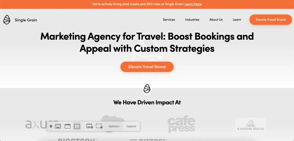 Single Grain Top 13 Travel & Tourism Marketing Agencies in the U.S.