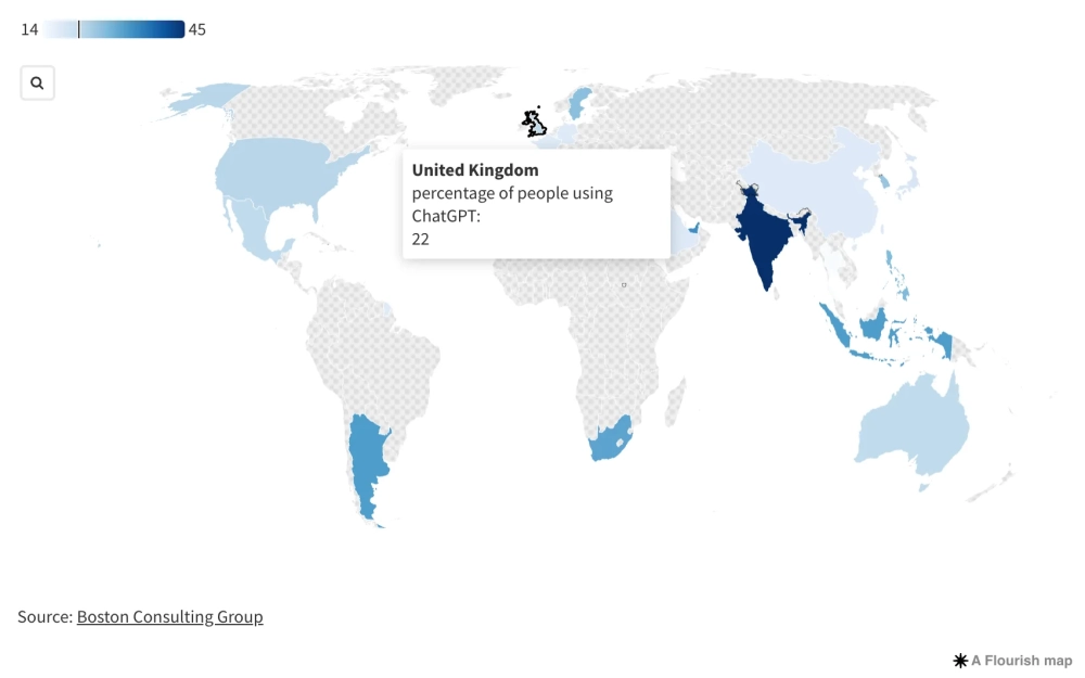 22% of People in the UK Use ChatGPT