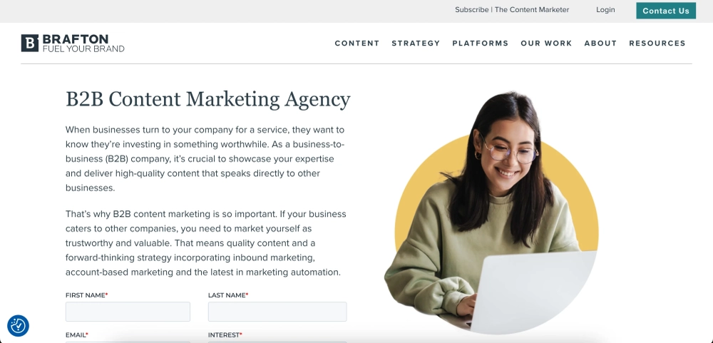 Brafton Top B2B & SaaS Content Marketing Agencies