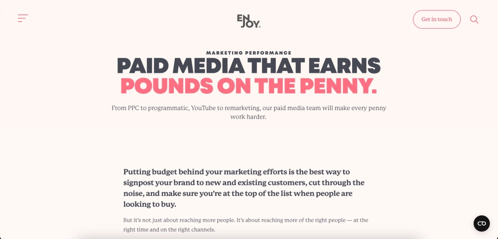 Enjoy Digital Top Paid Media Agencies