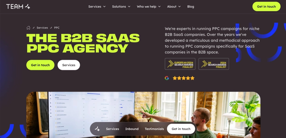Team 4 Top Paid Social Agencies for SaaS & Technology Brands