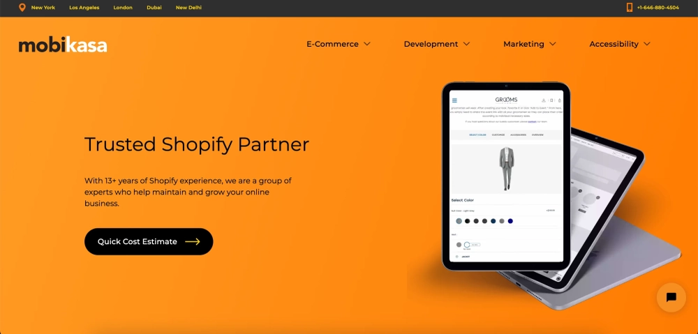 Mobikasa Top Shopify Website Development Agencies