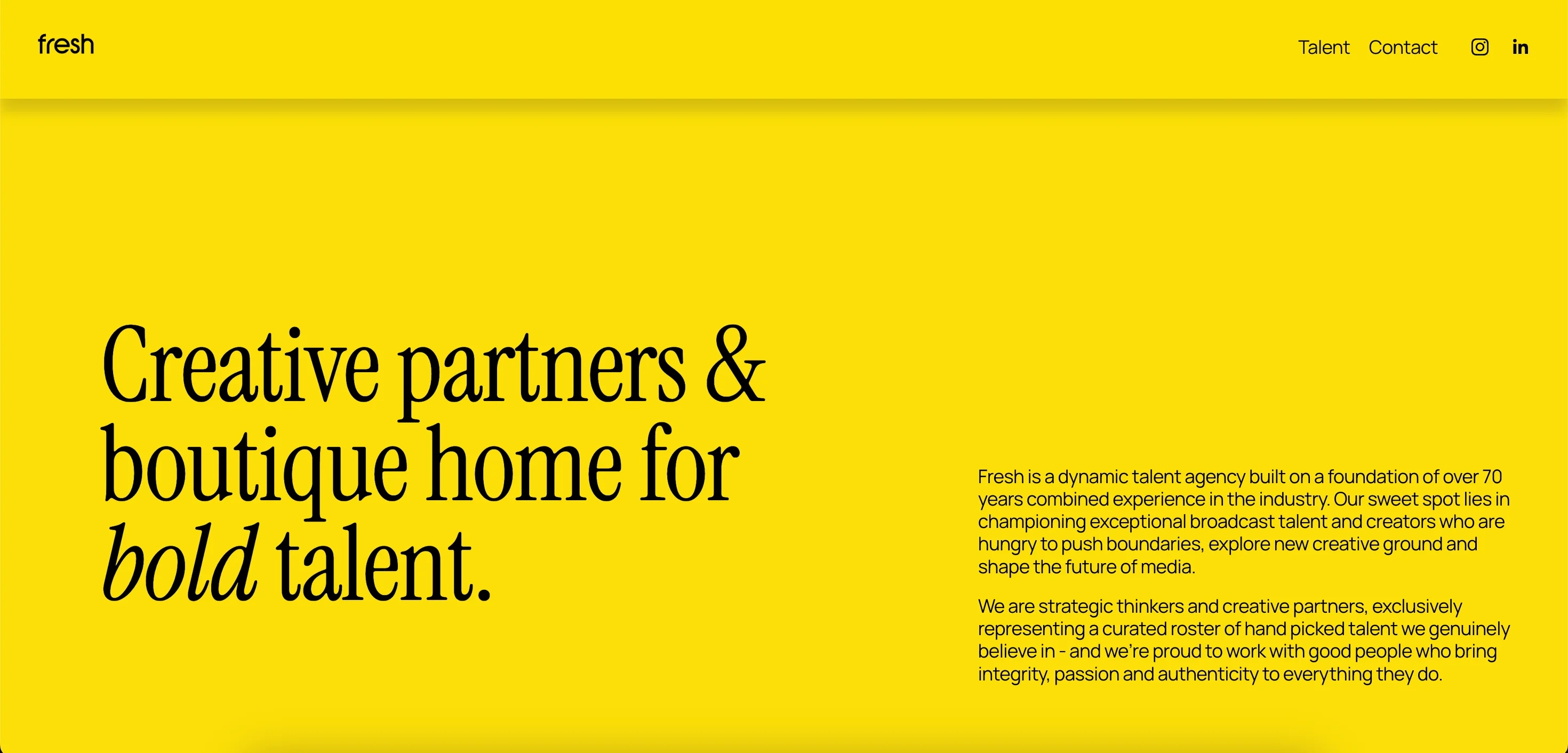 Fresh partners - Talent PR Agency