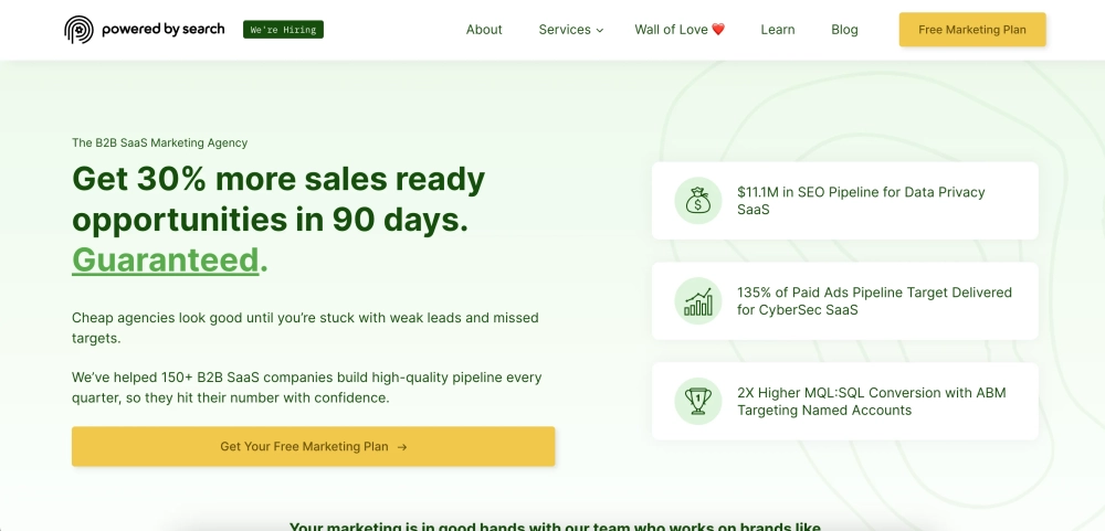 Powered by Search Top SaaS Performance Marketing Agencies