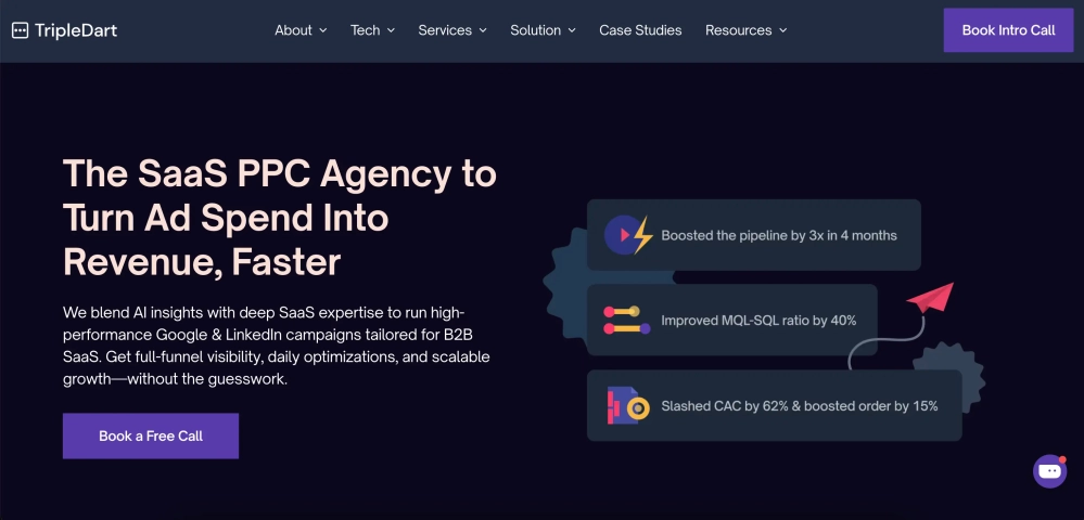 Triple Dart Top SaaS PPC Agencies
