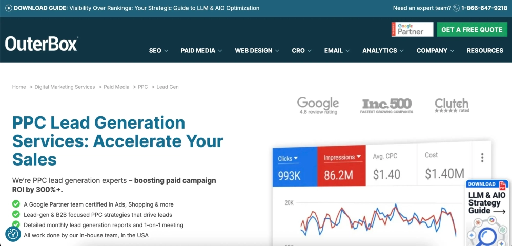 Outerbox Top Lead Generation PPC Agencies