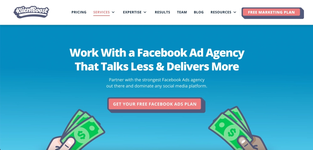 KlientBoost Top Facebook Ads Agency for SaaS