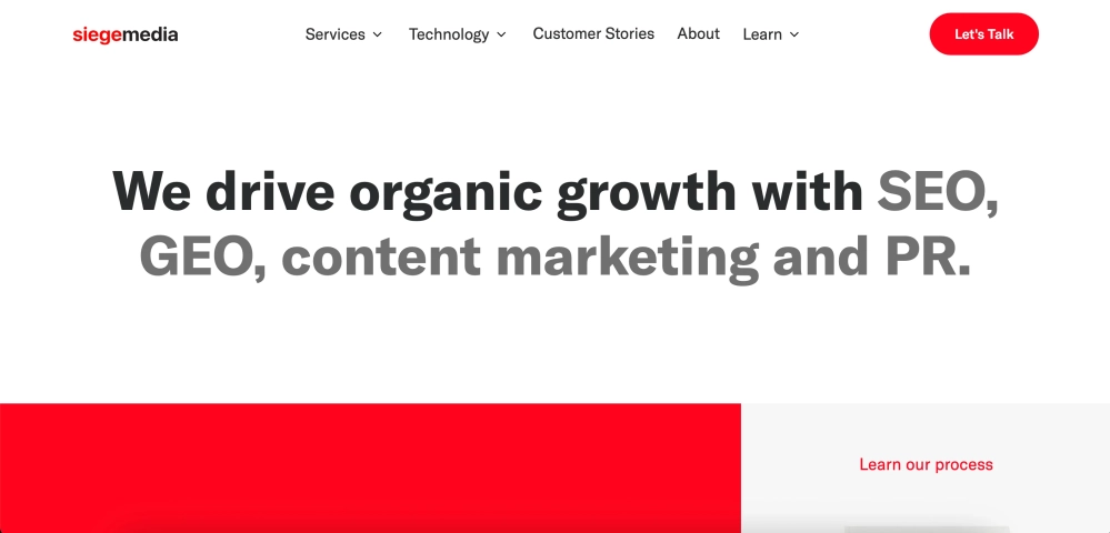 Siege Media Top SEO Content Agencies