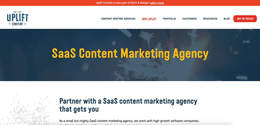 Uplift Content Top SaaS & B2B Content Marketing Agencies