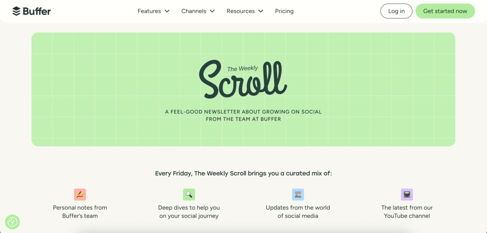 Buffer Top Social Media Newsletters