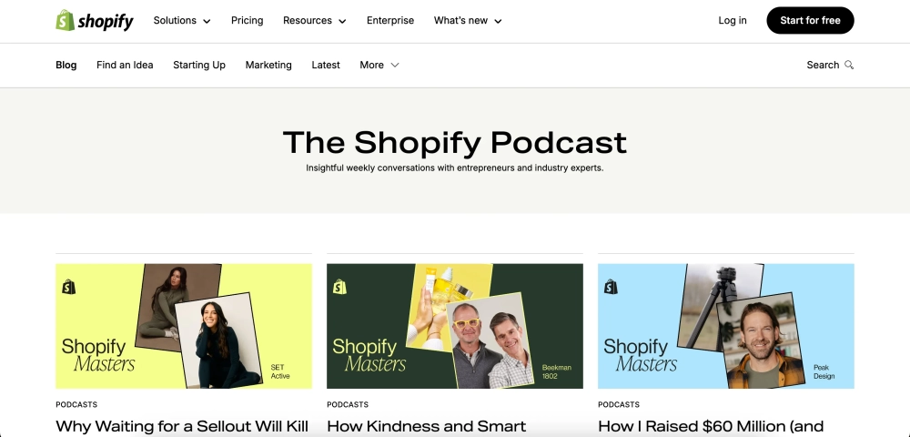 The Shopify Podcast Best 13 Marketing Podcasts