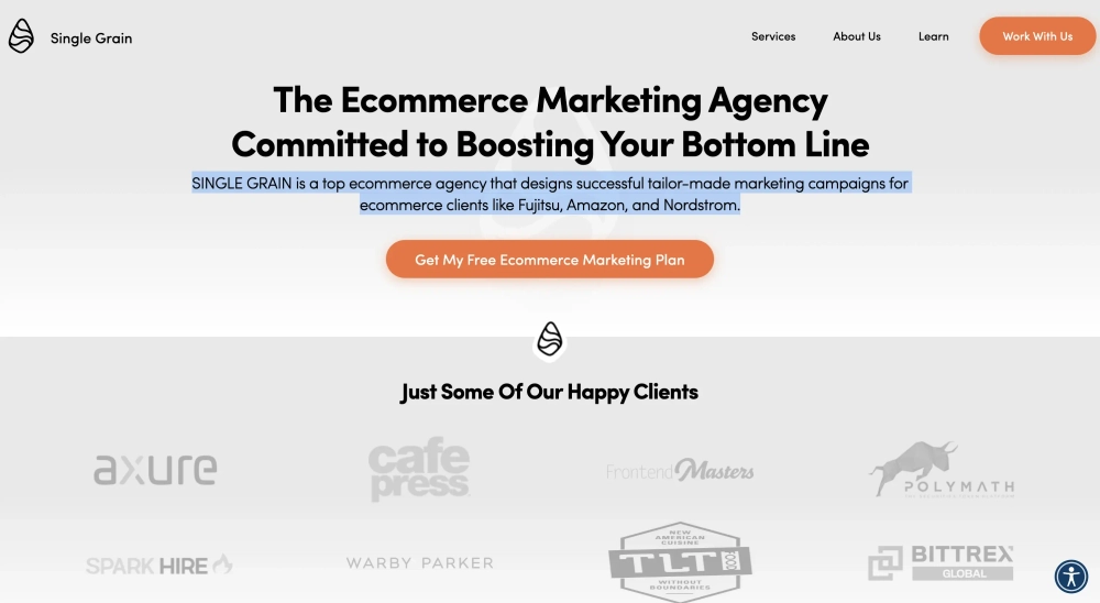 Single Grain Top Digital Marketing Agencies for eCommerce