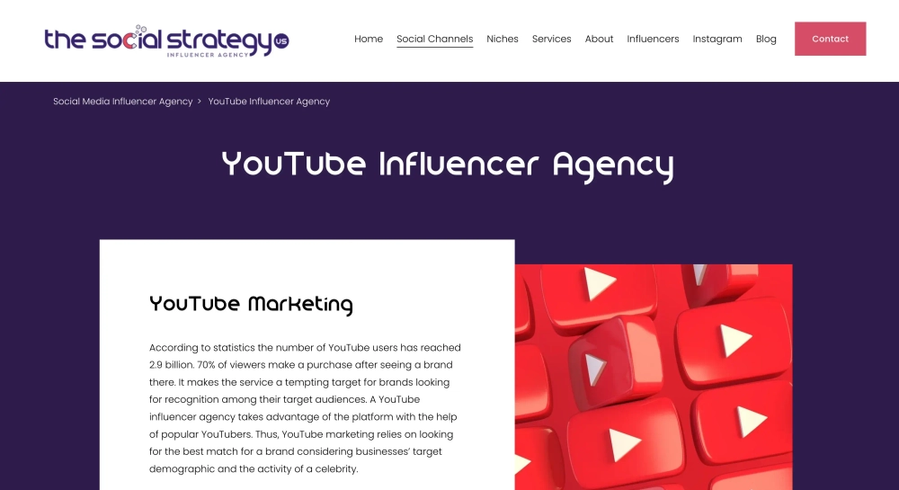 The Social Strategy Top YouTube Influencer Marketing Agencies