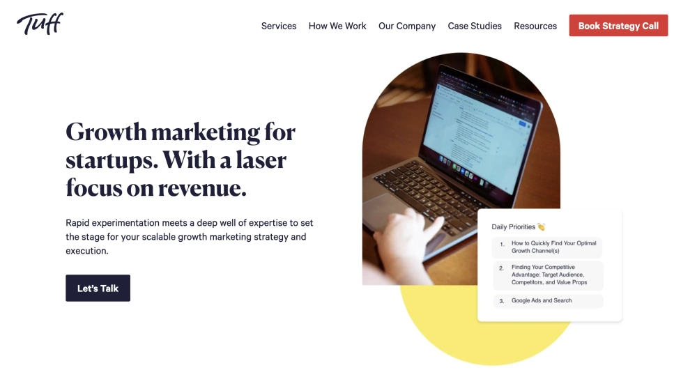 Tuff Growth Top Digital Marketing Agencies for Startups