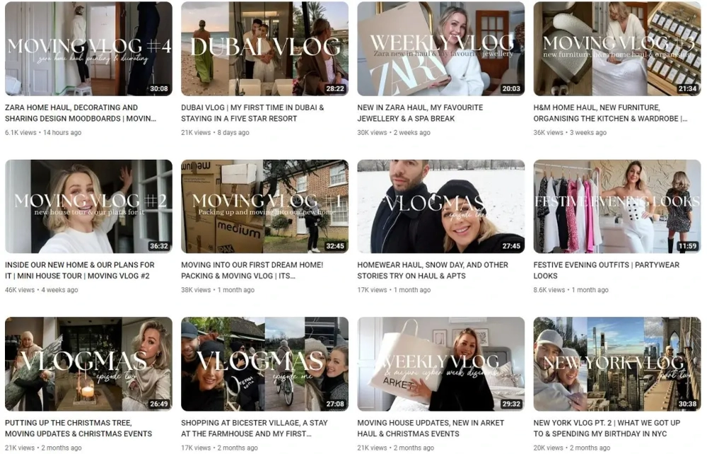 Top YouTube Lifestyle Vloggers in the UK Chloe Rose Moutter