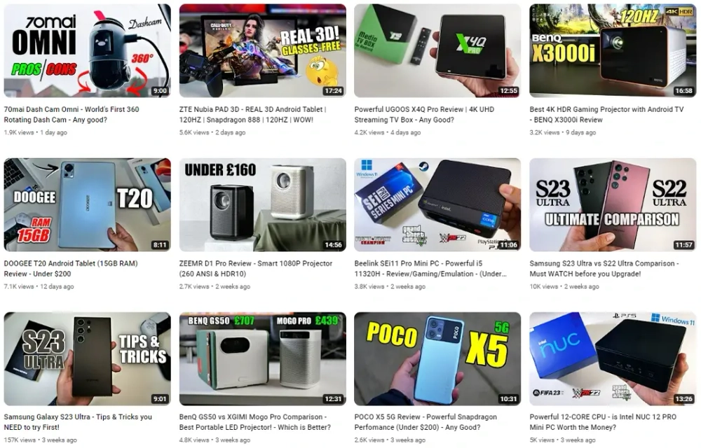 Chigz Top YouTube Technology Influencers in the UK