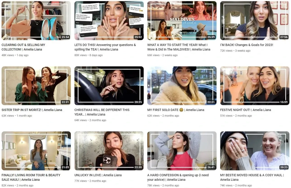 Top YouTube Lifestyle Vloggers in the UK Amelia Liana