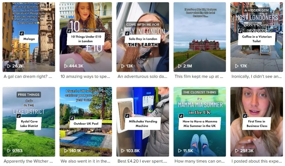 Top TikTok Travel Influencers in the UK Charlotte