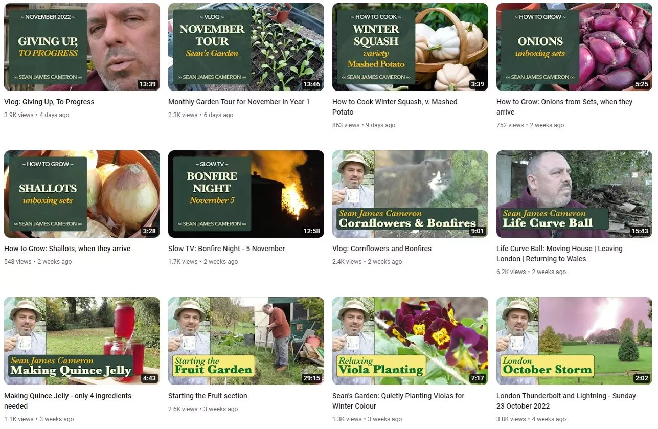 Growing with Sean James Cameron Gardening Influencer