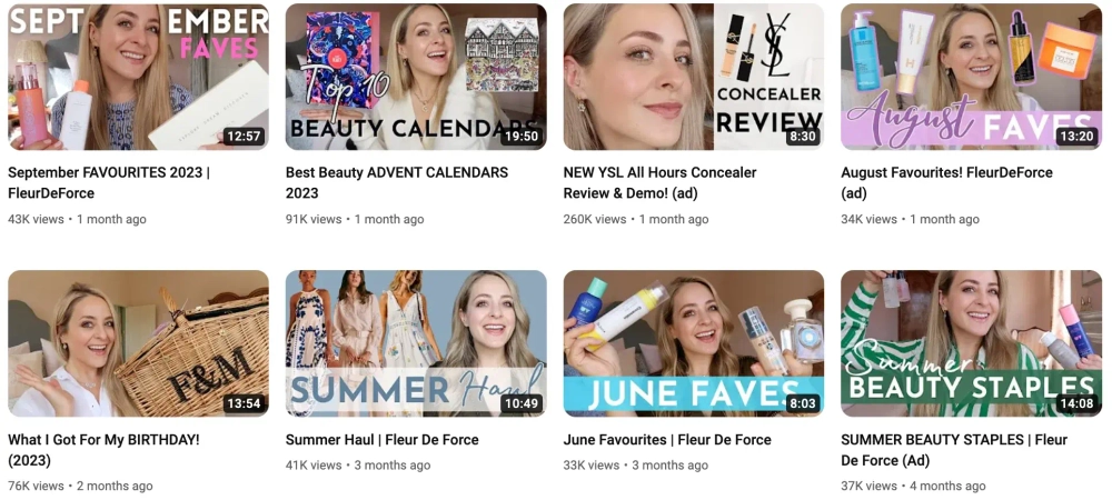 Fleur Bell Top YouTube Skincare Influencers
