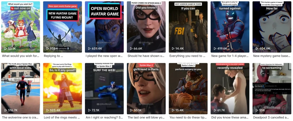 Mad Morph Top TikTok Gaming Influencers