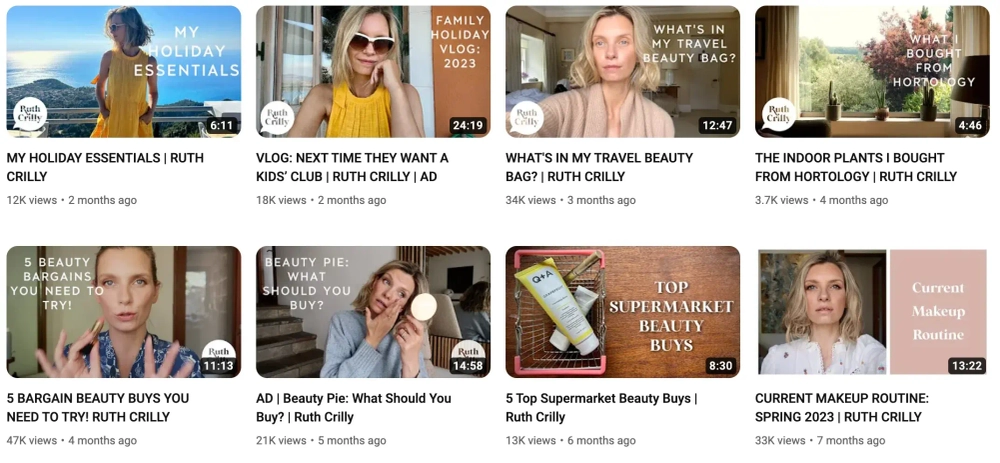 Ruth Crilly Top YouTube Skincare Influencers