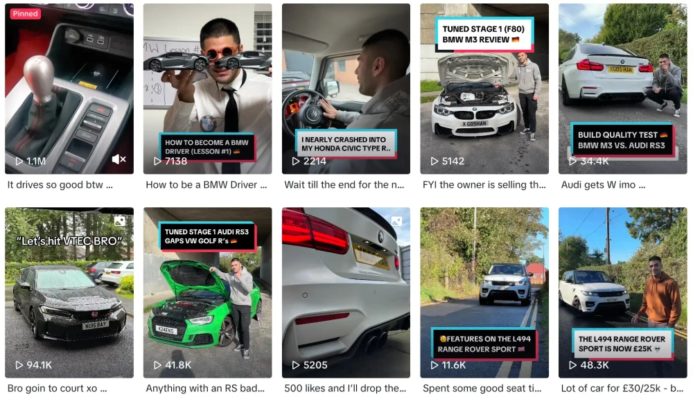 Armagan Top TikTok Car Influencers