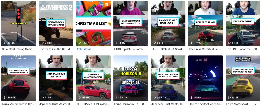 Dec Top TikTok Gaming Influencers