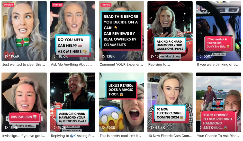 Abigayle Top TikTok Car Influencers
