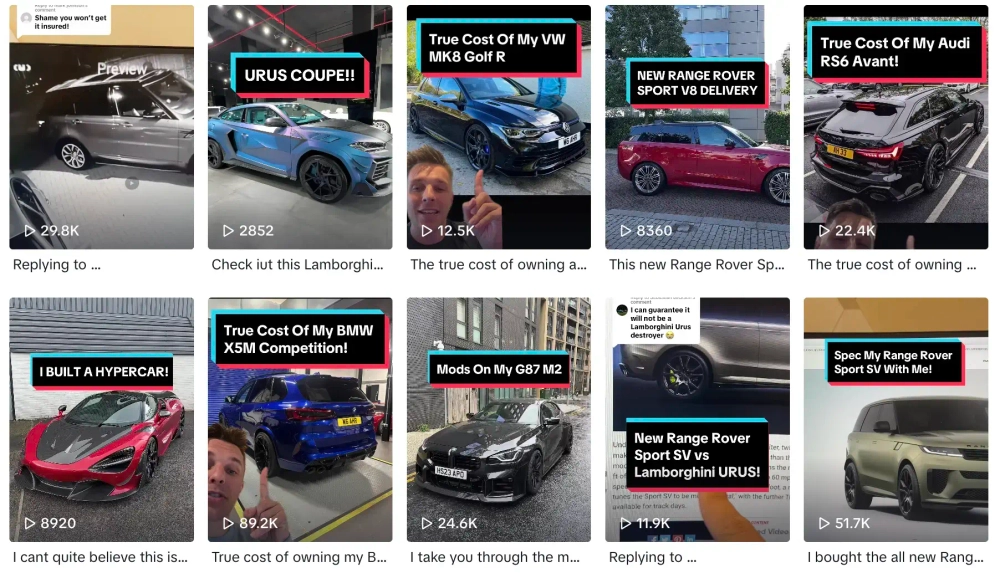 Archie Hamilton Top TikTok Car Influencers