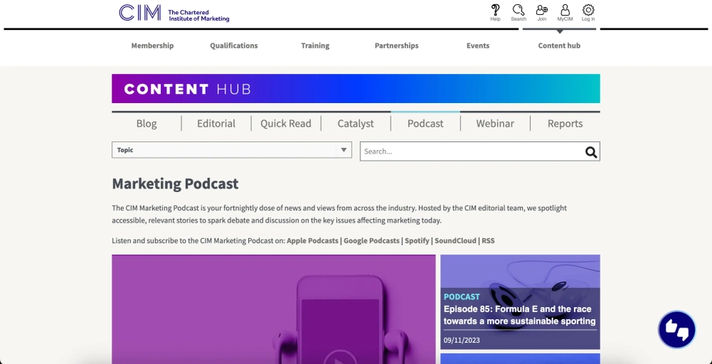 CIM Marketing Podcast Best 13 Marketing Podcasts