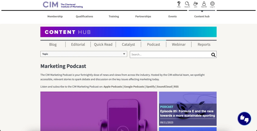 CIM Marketing Podcast Best 13 Marketing Podcasts
