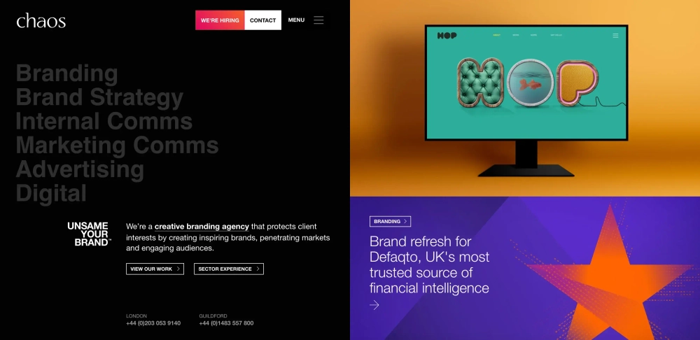 Chaos Design - creative branding agency london