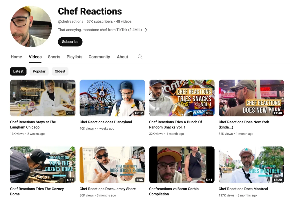 Clay Carnes Top YouTube Food Influencers U.S.