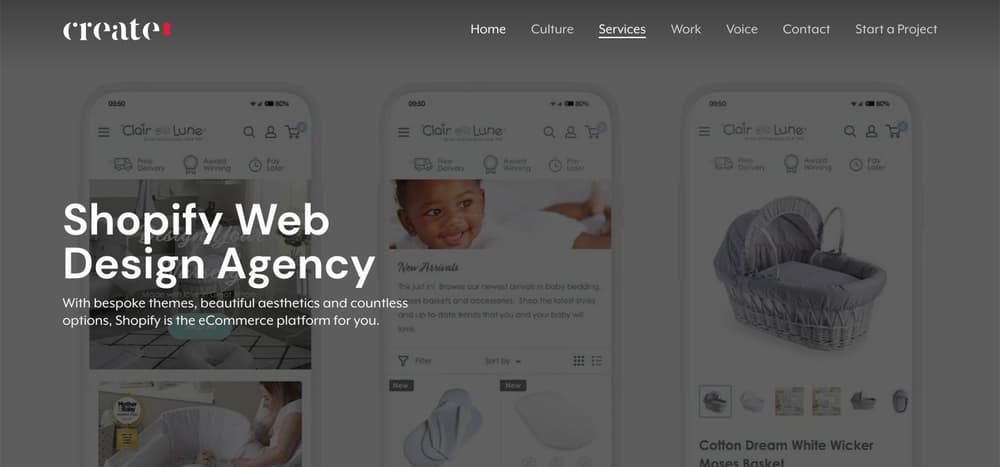 Create 8 Shopify Web Design Agency