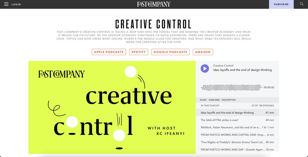Creative Control Fast Company Best 13 Social Media Podcasts