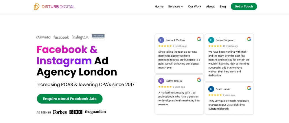 Disturb Digital - Facebook Ads agency in London