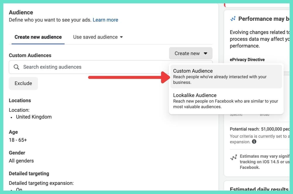 Facebook Ads Custom Audience Setup