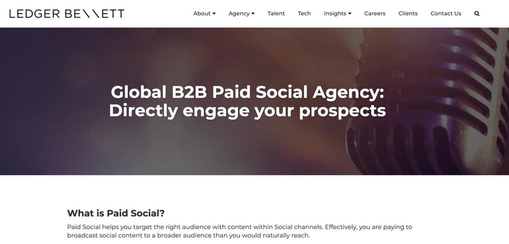 Facebook Advertising Agency For B2B Brands - Ledger Bennett