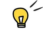 Icon light bulb yellow